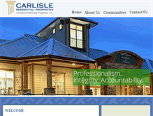 Tablet Screenshot of carlisleresidentialprop.com
